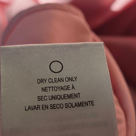 Sachin + Babi Aurora Square Neck Crinkle Georgette Gown Petal Pink Rouge Size 8 - Picture 4 of 6